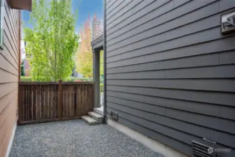 Easy to Maintain Landscaping, private side yard