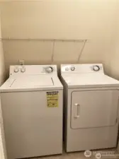 Convenient laundry area.