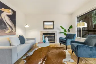 2nd of 2 cozy fireplaces on main