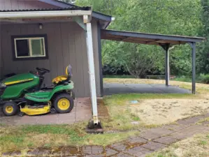 Lots of covered space for equipment/toys