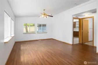 Split bedroom layout - 2 bedrooms and full bath on this side of the home