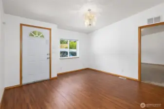 Entry area and living room