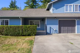 Unit B offers 3 bedrooms, 1.5 baths, an attached garage and two assigned parking spaces in front of the condo.