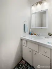 A half bath on the main floor right off the laundry room. Plenty of storage.
