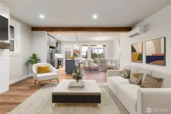 Staged living room - digitally staged for sample purposes only.