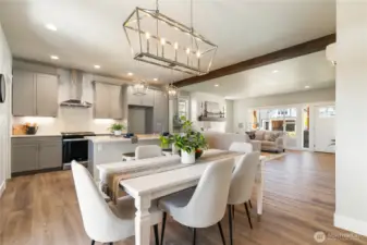 Staged  Dining area/kitchen - photo is for example purposes only and not the actual house.