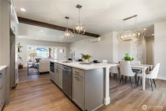Staged open plan area - photo is for example purposes only and not the actual house.