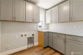 Utility room - photo is for example purposes only and not the actual house.