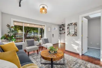 A half-bath off the main living area means guests don't have to use your private restroom.