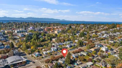 To the Northwest, Puget Sound awaits.