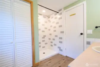 New tile in shower