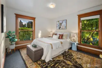 Bedroom on second floor with walk in closet.