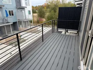 Spacious deck