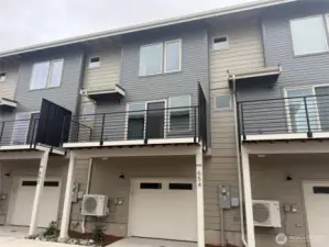 Back view of garage