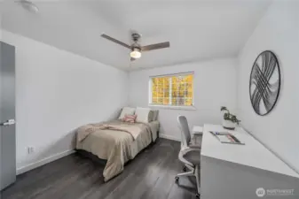 Bedroom no. 2 located on the upper level.