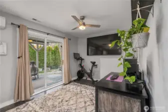 This spacious lower level is perfect for multi-gen living, office, or guest suite.