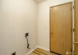 Laundry with Access to Garage