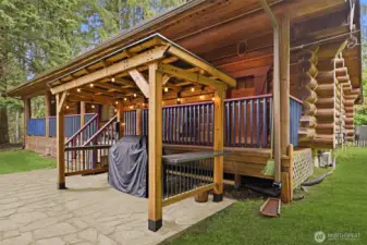 Barbecue pergola