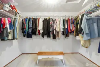 Spacious Walk In Closet