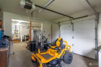 Yep, this awesome zero-turn lawnmower is also included!