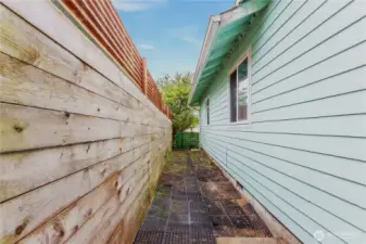 Fenced dog run