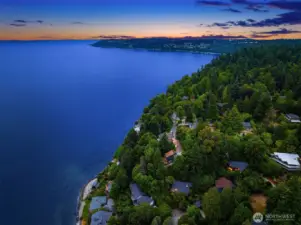 Welcome to beach living with this delightful garden sanctuary overlooking captivating Puget Sound and Olympic Range vistas in sought after Seahurst West where 17 properties share a beautiful waterfront park with swimming cove, picnic tables and areas to keep kayaks and paddle boards.
