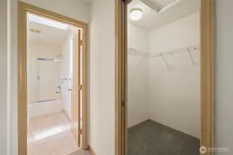 Primary Bathroom with walk-in closet!