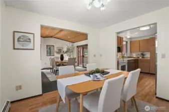 The Kitchen eating room is adjacent to Formal dining which makes for comfortable dining parties
