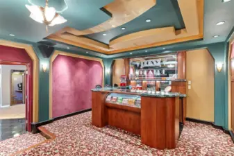 Descend to the lower level to discover a state-of-the-art theater room, engineered for the ultimate cinematic experience.