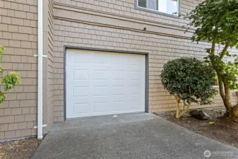 Lower Garage holds 1 car but also provides storage, a shop area, and room for all your gardening needs.