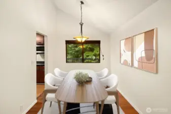 Dining room.  Virtually staged.
