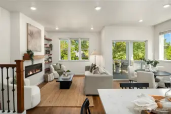 The abundance of windows bring in the natural light and the park-like open space in front gives a superb outlook.