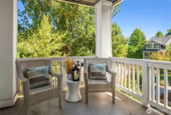 This covered deck makes grilling possible in any kind of weather.