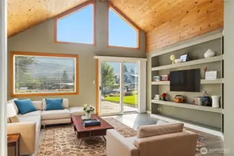Family Room is light & bright!  (virtual staging)
