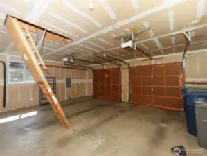 BIG Attic for all your storage has convenient fold down ladder