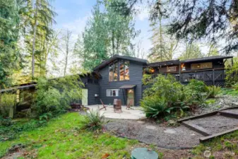 Backyard oasis with new patio perfect for relaxing and entertaining