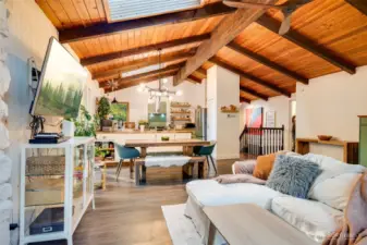 This space if fantastic for entertaining and relaxing.