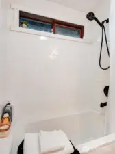 Beautiful tile work in the main bathroom shower