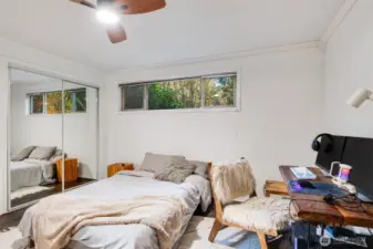 First upstairs bedroom with ample closet space.
