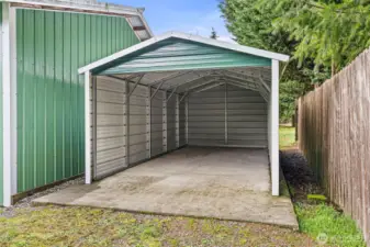 Covered storage for your lawn tools or hobbies!