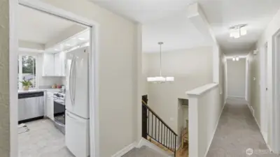 Open upper-level landing designed for everyday convenience