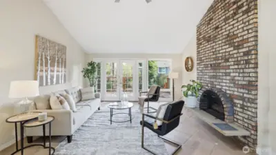 This generous living room offers comfort, style, and natural light