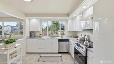 A functional kitchen layout complemented by ample cabinetry for all your essentials