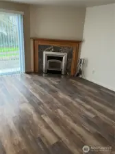 Living room fireplace