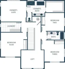 Image is a rendering. Photographs are for illustrative purposes only. Features, finishes, interior/exterior colors, landscaping and floorplan shown may vary from actual homes built.