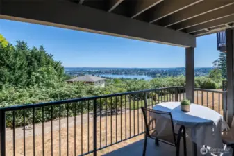 Covered porch with a view