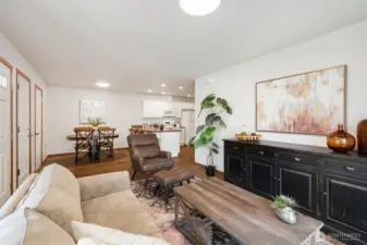Living room filled with natural lots of light.