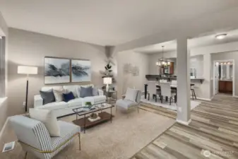 Spacious open concept living