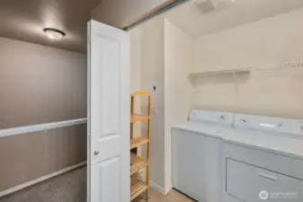 Convenient laundry on same floor as bedrooms