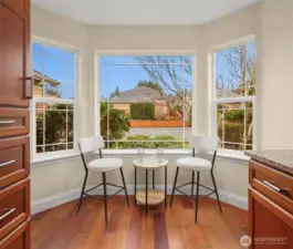 Bright breakfast nook.